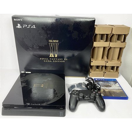 Playstation 4 Slim, 1TB, Edição Final Fantasy XV, Luna Edition, Na Caixa Seriado, PS4 (Seminovo)