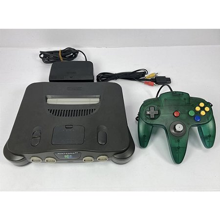 Console Nintendo 64, Com 1 Controle Verde Transparente, Original Nintendo (Usado)