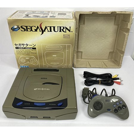 Sega Saturno, Cinza, Com 1 Controle Original, Saturn, Na Caixa Seriado (Usado)