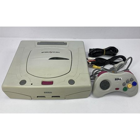 Sega Saturno, Branco, Com 1 Controle Original, Saturn  (Usado)