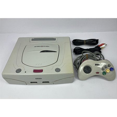Sega Saturno, Branco, Com 1 Controle Original, Saturn  (Usado)