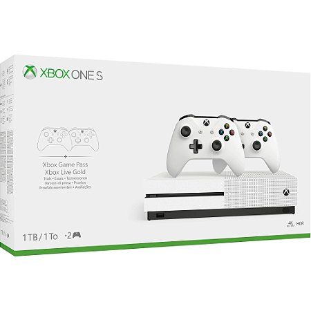 Xbox One S, 1TB, 2 Controles (Seminovo)