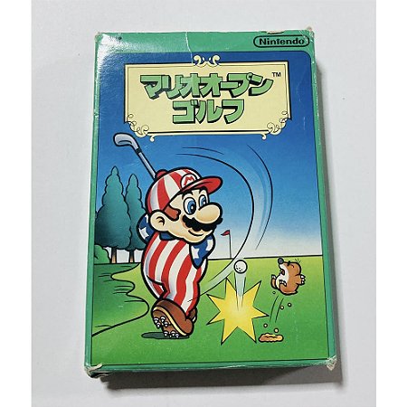 Mario Open Golf, Famicom Nintendinho Nes JP, Na Caixa, Original (Usado)