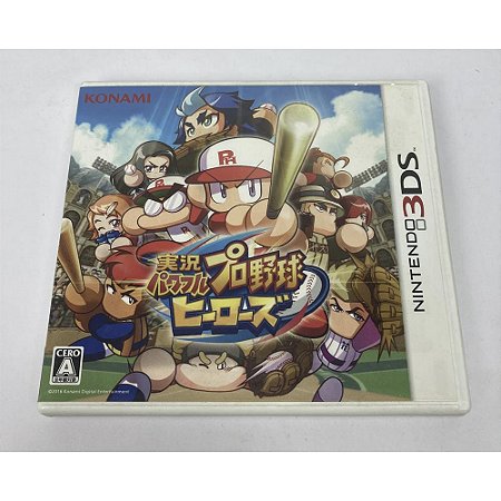 Jikkyou Powerful Pro Baseball Heroes boxart, Nintendo 3DS Japonês Original (Usado)