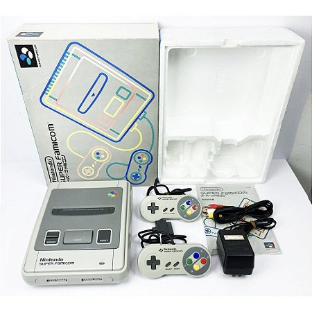 Super Famicom, Com Caixa Original, 2 Controles Originais, Nintendo (Usado)