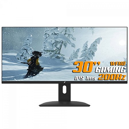 Monitor Gamer, 30 Pol, UltraWide, SuperFrame View, WFHD, 200Hz, Fast IPS, 99% sRGB, FreeSync, HDMI/DP, Preto