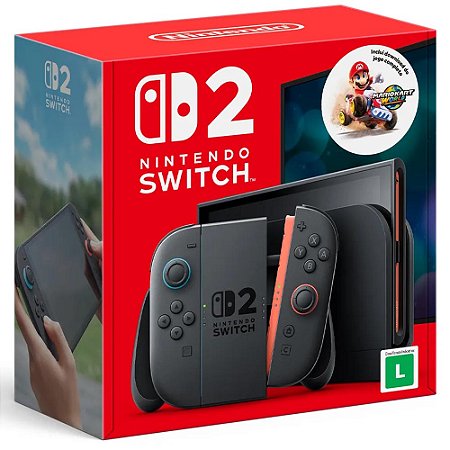 Nintendo Switch 2, Com Mario Kart World, Modelo Nacional (Novo, Lacrado)