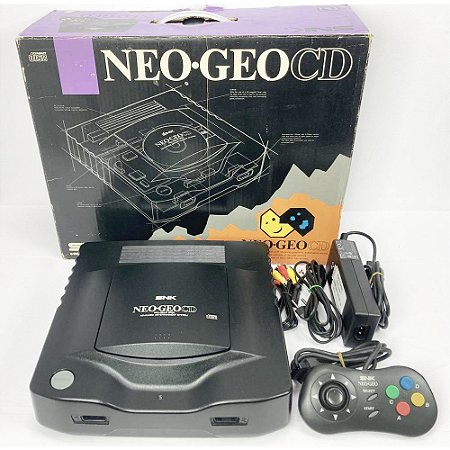 Neo Geo CD, SD Loader, SD com 126 Jogos, Na Caixa, 1 Controle Original, SNK, Original (Usado)