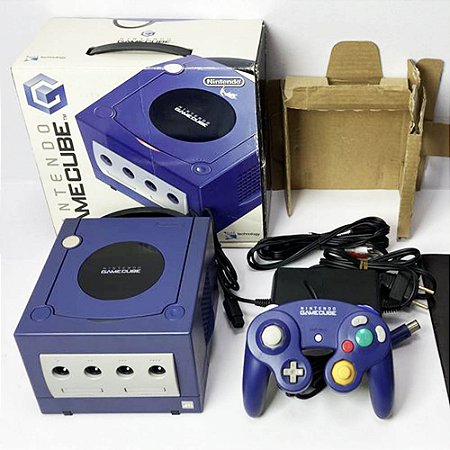 Gamecube Azul, Na Caixa, Com 1 Controle Original, Nintendo (Usado)