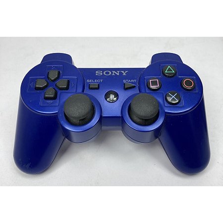 Controle Playstation 3 Azul Metalico, DualShock 3, Original Sony (Usado)
