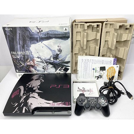 PlayStation 3 Slim, Final Fantasy XIII-2 Lightning Edition, Na Caixa Seriado, PS3, (Usado)