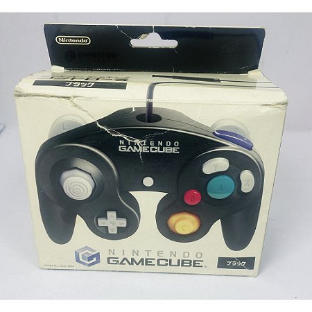 Controle Gamecube Preto Caixa, Original, Nintendo (Usado)