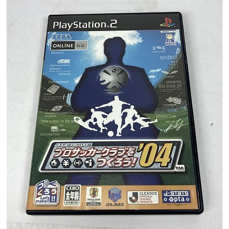 J-league Pro Soccer Club O Tsukurou 04, PS2 Japonês Original (Mídia Física) - Usado