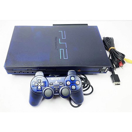 PlayStation 2, Midnight Blue, Com HDD Original, 1 Controle, Modelo SCPH 50000, PS2, (Usado)
