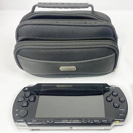PSP PlayStation Portátil Preto, Com Case Playstation, Original Sony, Seminovo