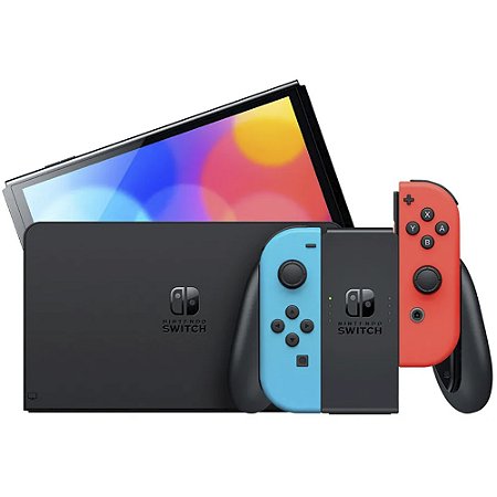 Nintendo Switch Oled, Neon, 64gb, Seminovo