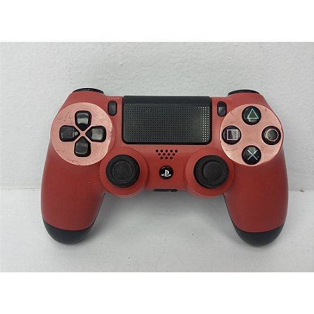 Controle Playstation 4, Red DualShock 4, Original Sony (Usado)