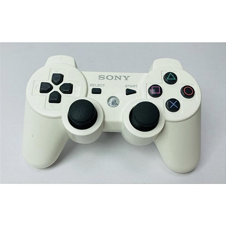 Controle Playstation 3,Branco DualShock 3, Original Sony (Usado)