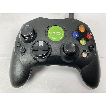 Controle Xbox Clássico, Preto, Original Microsoft (Usado)