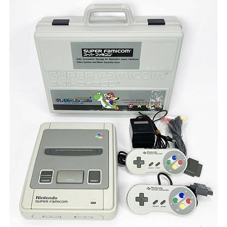 Super Famicom, Com Maleta Original, 2 Controles Originais, Nintendo (Usado)