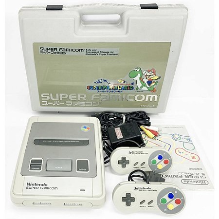 Super Famicom, Com Maleta Original, Manual Serial Batendo, 2 Controles, Nintendo (Usado)