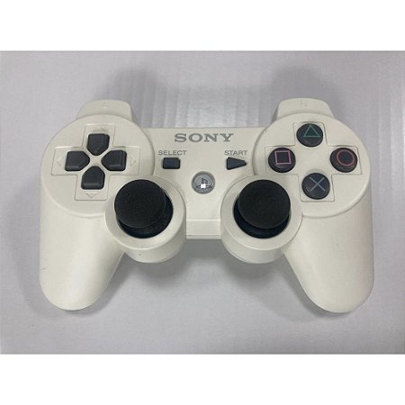 Controle Playstation 3, Branco, DualShock 3, Original Sony (Usado)