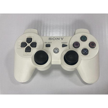 Controle Playstation 3, Branco, DualShock 3, Original Sony (Usado)