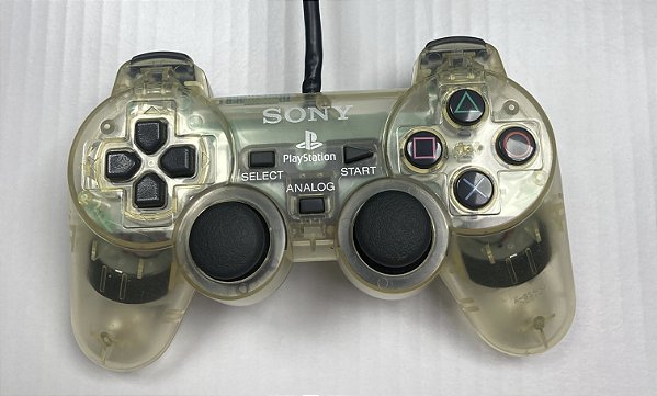 Controle Playstation 2, Transparente, PS2, Original Sony (Usado)