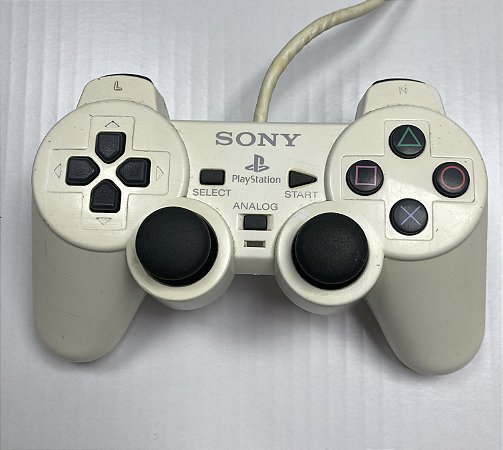 Controle Playstation 2, Branco, PS2, Original Sony (Usado)
