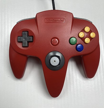 Controle Nintendo 64 Vermelho, Original Nintendo (Usado)