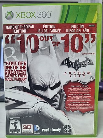 Batman Arkham City Game Of The Year - Xbox 360 (Mídia Física) - USADO