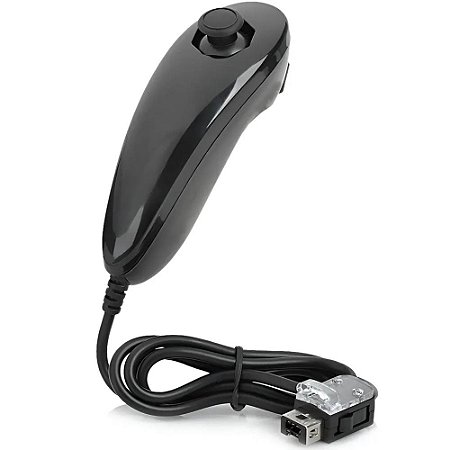 Controle Joystick Nunchuk Para Nintendo Wii Wii U, Preto, Original Nintendo (Usado)