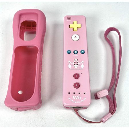 Controle Wii Remote Plus, Peach Edition, para Wii e Wii U, Original Nintendo (Usado)