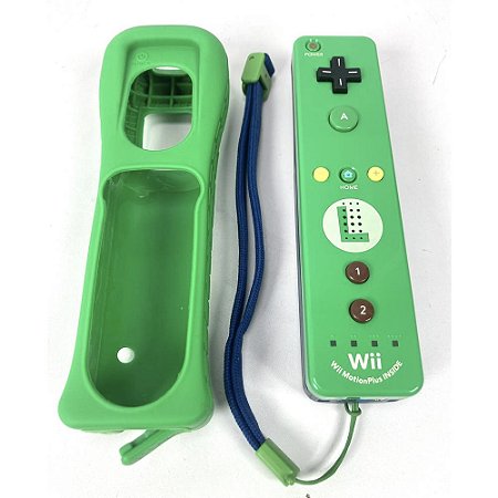 Controle Wii Remote Plus, Luigi Edition, para Wii e Wii U, Original Nintendo (Usado)