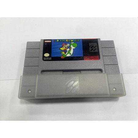 Super Mario World com capa, Super Nintendo, Snes, Cartucho Original (Usado)
