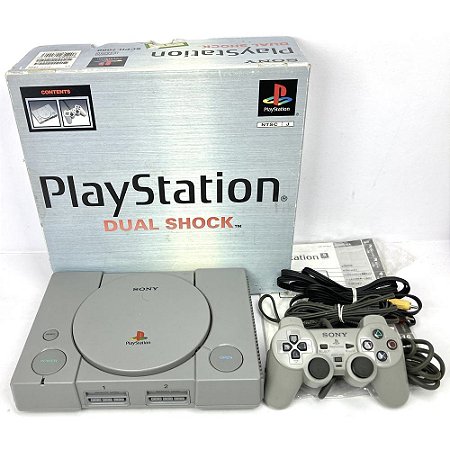 PlayStation 1, DualShock, Na Caixa Seriado, 1 Controle, Modelo SCPH-7000, PS1, (Usado)