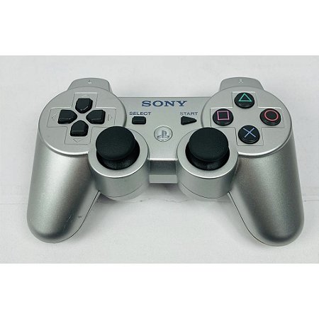 Controle Playstation 3 Prata, DualShock 3, Original Sony (Usado)