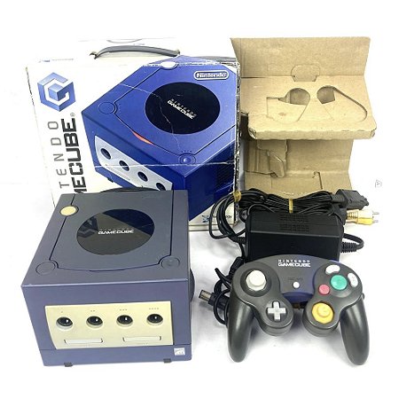 Gamecube Azul, Na Caixa Seriado, Com 1 Controle Original, Nintendo (Usado)