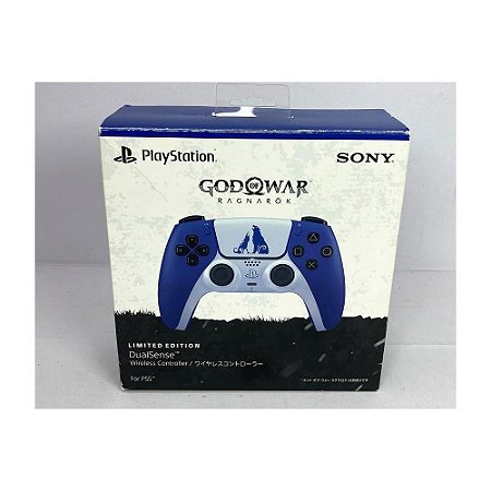 Controle Dualsense God Of War Ragnarok Limited Edition - Ps5 Azul - (Usado)