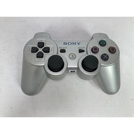 Controle Playstation 3 Prata, DualShock 3, Original Sony (Usado)
