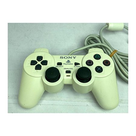 Controle Playstation 2 Branco, DualShock 2 Original Sony (Usado)