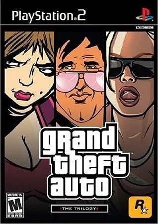 GTA The Trilogy (Grand Theft Auto 3 / San Andreas / Vice City) - PS2 (Mídia Física) - Novo, Lacrado
