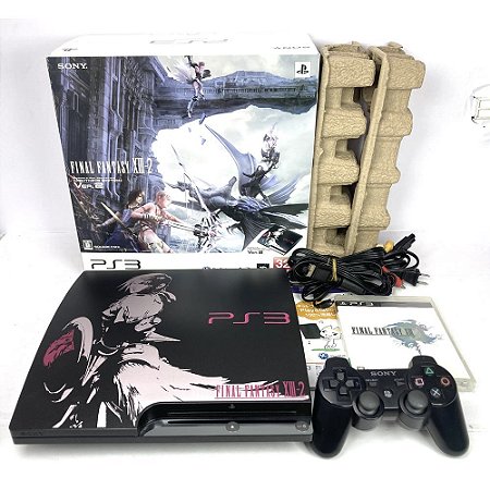 PlayStation 3 Slim, Final Fantasy XIII-2 Lightning Edition, Na Caixa Seriado, PS3, (Usado)