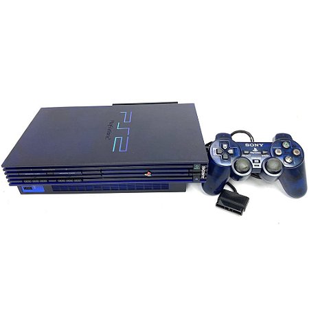 PlayStation 2, Midnight Blue, Com HDD Original, 1 Controle, Modelo SCPH 50000, PS2, (Usado)