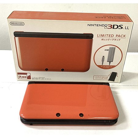 Nintendo 3DS XL (LL), Orange Black, Na Caixa Seriado, Original Nintendo (Usado)