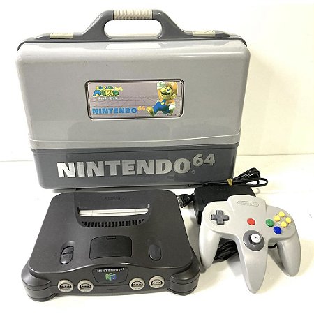 Console Nintendo 64 com Maleta, 1 Controle, Original Nintendo (Usado)