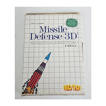 Missile Defense 3d -  Master System Nacional - Original (Mídia Física) - Usado
