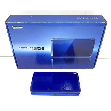 Nintendo 3DS, Cobalt Blue, Na Caixa Seriado, Original Nintendo (Usado)