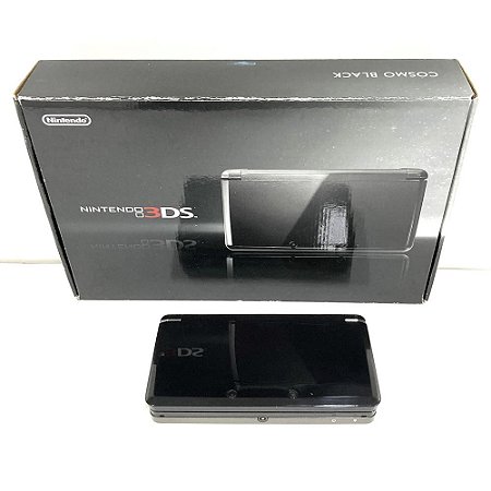Nintendo 3DS, Cosmo Black, Preto, Na Caixa Seriado, Original Nintendo (Usado)