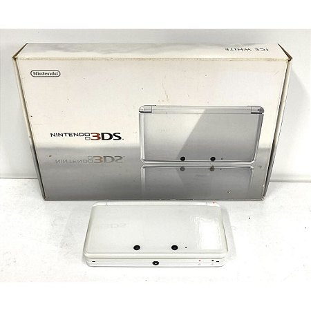 Nintendo 3DS, Ice White, Na Caixa Seriado,  Original Nintendo (Usado)
